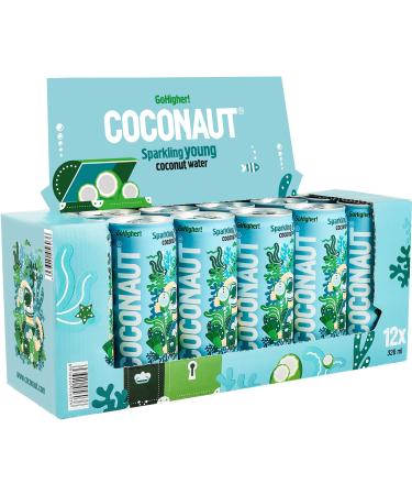 COCONAUT Coconut Water - Coconut Water from 100% Young Coconuts - Refreshing Low Calorie Vegan Healthy and Isotonic in Various Varieties (12 x 320 ml can)
