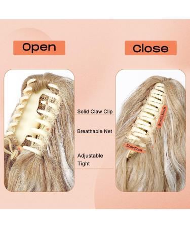 PORSMEER Ponytail Extension Claw Clip Ponytail Hair Extensions Blonde Mix Light Brown Natural Looking Long Curly Wavy Multi Layered Fluffy Synthetic Hairpiece for Women Party Daily Wear 18inch Light Brown with Highlights - Buy Online on GoSupps.com