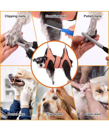 KKIIMATT 9-in-1 Pet Fur Care Harness with Nail Clipper File & Comb - Ideal for Dog Care | XXS Pink/Orange - Buy Online on GoSupps.com