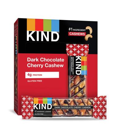 KIND Bars Dark Chocolate Cherry Cashew + Antioxidants Gluten Free 1.4 Ounce (48 Count) Dark & Cherry Cashew + Antioxidants 48 Count (Pack of 1)