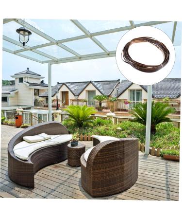 Yardenfun Pe Flat Rattan Plastic Baskets Rattan Furniture Repair Material Rattan Furniture Weaving Material or Brown 1X6000CM - Buy Online on GoSupps.com