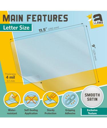 Textured Self Adhesive Laminating Sheets Smooth Satin Finish 9 x 11.5 Inches 4 Mil Thick 10 Pack for Letter Size Self Sealing Lamination Sheets 8.5 x 11 Laminating Pouches - Buy Online on GoSupps.com