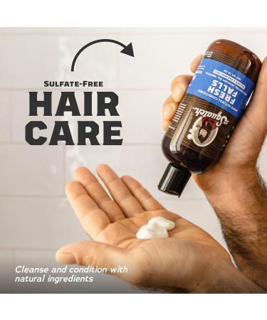 Dr. Squatch Fresh Falls Men's Shampoo + Conditioner Hair Bundle - Keeps Hair Looking Full Healthy Hydrated - Buy Online on GoSupps.com
