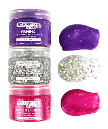 SpaScriptions BeDazzled Glitter Peel-Off Mask for Firming and Pore Refining - Buy Online on GoSupps.com