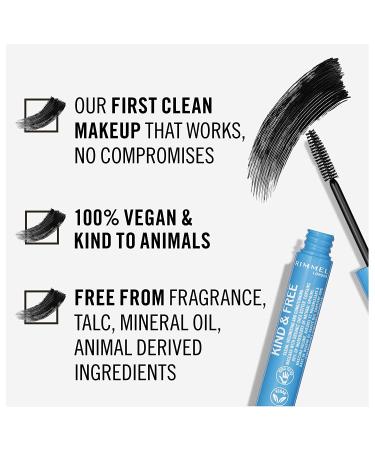 Rimmel KIND & FREE Clean Mascara - Cruelty-Free & Vegan - 0.23 Fl Oz (01 Black) - 1 Count - Buy Online on GoSupps.com
