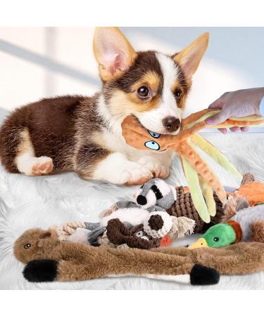 CITAMAMA Squeaky Dog Toys 5 Pack Plush Puppy Dog Toys Various Animals Shapes Training Toy Chew Toys for Puppy Small Dogs - Buy Online on GoSupps.com