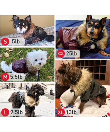 LESYPET Warm Dog Jacket - Windproof & Waterproof Fleece Lined Leather Coat for Small Dogs (X-Large, Black) - Buy Online on GoSupps.com