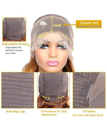 Silaiya Body Wave Highlight Ombre Lace Front Wig Human Hair 22 Inch - Buy Online on GoSupps.com