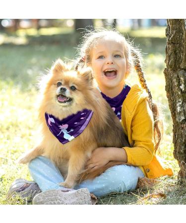 Shop Stylish Dog & Cat Triangular Bibs - Mermaid Silhouette - 2 Colorful Pieces for All Sizes - Buy Online on GoSupps.com