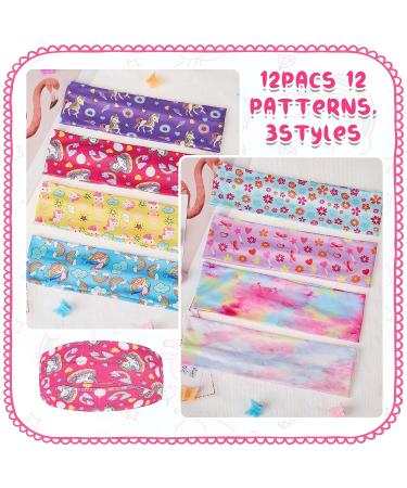 Juexica 12-Piece Wide Headbands for Girls - Cute Elastic Butterfly Unicorn Tie Dye Floral Hair Bands - No Slip Soft Stretch Headbands - Kids Princess Hair Accessories for Sports and Yoga - Buy Online on GoSupps.com