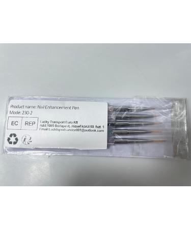 5PC Nail Art Brush Set - Dual-Ended Liner & Dotting Brushes for DIY Nail Design | Acrylic & UV Gel Suitable - Buy Online on GoSupps.com