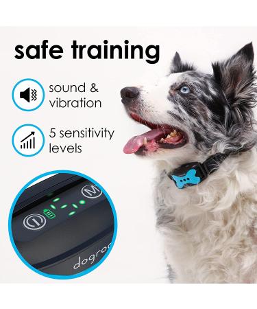 DogRook Anti Bark Collar for Small, Medium, and Large Dogs - Rechargeable & Shock-Free Bark Collar (8-110lb) - Blue - Buy Online on GoSupps.com