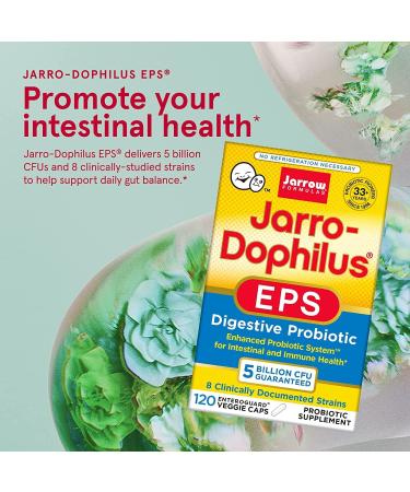 Jarrow Formulas Jarro-Dophilus EPS Probiotic Supplement - 10 Billion CFU - Intestinal & Immune Health - 120 Count - Buy Online on GoSupps.com