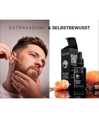 LAGADOR Beard God Tonic - Premium Beard Oil with Argan Sandalwood & Mandarin | Barber Shop Approved for Ultimate Beard Care - Buy Online on GoSupps.com