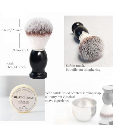 Premium 4-Piece Shaving Brush Set for Men | Includes Shaving Brush Soap Bowl & Stand | Perfect Gift for Grooming - Buy Online on GoSupps.com
