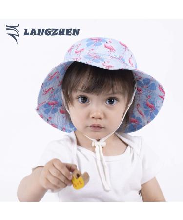 LANGZHEN Baby Girls Sun Protection Beach Hat with Chin Strap - Purple, 1-2 Years - Buy Online on GoSupps.com