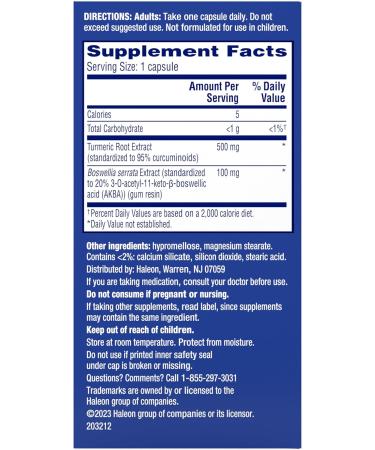 Voltaren Joint Comfort & Movement Supplement - Boswellia & Turmeric for Flexibility - 30 Count Herbal Supplement - Buy Online on GoSupps.com