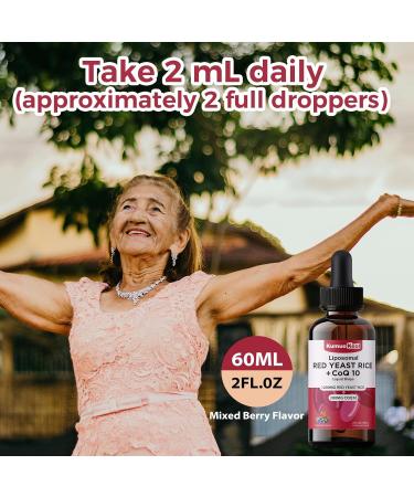 KumuoKeol Red Yeast Rice with Coq10 Liquid Drops Red Rice Yeast 1200mg for Cholesterol Support with Citrus Bergamot Omega-3 & Astaxanthin for Heart Health Vegan Mixed Berry 2 FL OZ - Buy Online on GoSupps.com
