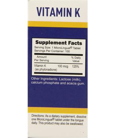 Superior Source Vitamin K1 100mcg - 100 Count Multivitamin Tablets - Buy Online on GoSupps.com