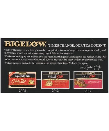 Bigelow Spiced Chai Black Tea - Caffeinated, 120 Tea Bags (6 Packs of 20) - Buy Online on GoSupps.com