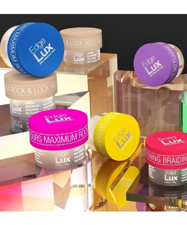 Lux Collection Edge Control Wax 48-Hour Maximum Hold - Cherry Scented Hair Gel Tamer | Natural Ingredients - No Flaking - Conditioning Styling (3.53oz) - Buy Online on GoSupps.com