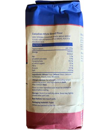Nature's Gold 100% Very Strong Canadian White Bread Flour 1.5kg - Buy Online on GoSupps.com