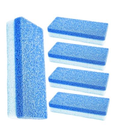 Lot de 5 pierres ponces pour liminer les callosit s des pieds outil de p dicure double face pour une exfoliation rapide et douce des talons fendill s bleu Bleue