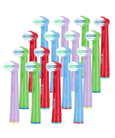 Milos Electric Toothbrush Replacement Heads for Kids Oral B Compatible Pack of 16 Extra Soft Bristles Fits for Electric Braun Brush Heads Refill for Vitality Precision Sensitive and Clean Triumph 16 Count (Pack of 1)