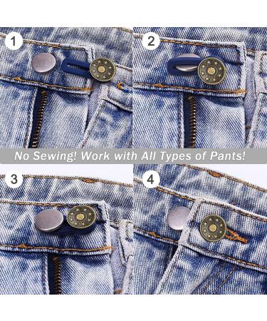 24 Pcs Button Extenders for Jeans - Adjustable Elastic Waist Extenders for Women and Men - No-Sew Invisible Set in Assorted Colors - Buy Online on GoSupps.com