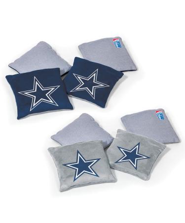 NFL Pro Football Dual Sided Bean Bags by Wild Sports, 8 Count, Premium Toss Bags for Cornhole Set - Great for Tailgates, Outdoors, Backyard Dallas Cowboys