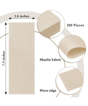 Whaline 200Pcs Natural Muslin Epilating Wax Strips for Face & Body Hair Removal - Precut Cotton Cloth Waxing Strips for Women & Men - 7.9 x 2.8 Inch Large Strips - Buy Online on GoSupps.com