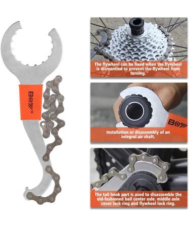 7-Piece Bike Tools Set with Multi Cassette Removal Tool, Chain Whip, Crank Puller, and Spanner - Portable Emergency Accessories Kit - Buy Online on GoSupps.com