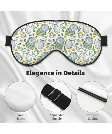 Vintage Utensils Print Sleep Masks - Comfortable & Soft Eye Mask with Adjustable Strap for Home & Travel - Buy Online on GoSupps.com