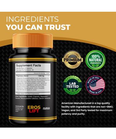 (3 Pack) Eros Lift Capsules ErosLift Supplement For Men Energy & Power Support Capsulas Ultra Men's Performance Pills Natural Active Health Workout Drive Fitness Endurance & Stamina (180 ct) - Buy Online on GoSupps.com