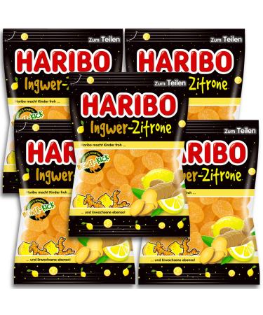 Pack of 5 Haribo Ingwer-Zitrone 5 x 160 g