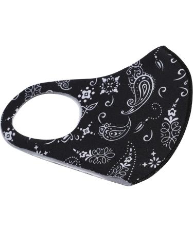 Washable Reusable Paisley Cloth Face Mask for Men and Women - 3 Black Pack - Ideal for Cycling, Skiing, and Outdoor Protection - Buy Online on GoSupps.com