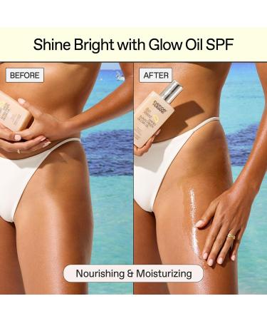 Everyday Humans SPF30 Sheer Body Glow Oil - Hydrating UV Protection with Gold Mica | Vegan Cruelty-Free | 5.1 Fl Oz | Bergamot Squalane & Jojoba Oil | UVA/UVB Broad Spectrum - Buy Online on GoSupps.com