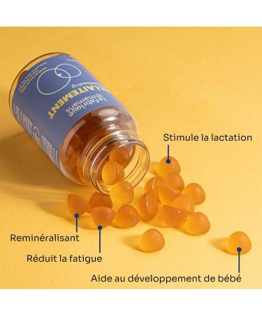 La Fabrique des Mamans - Breastfeeding - Gummies Dietary Supplement - Boosts lactation - Reduces Fatigue - Fennel DHA Maca Vitamin C and D - Made in France - 42 Gummies - Buy Online on GoSupps.com