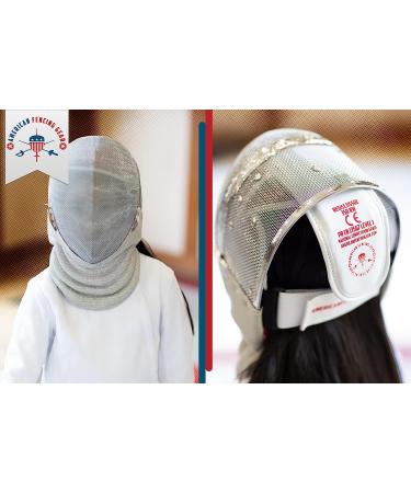 Sabre Fencing Sport Mask - CE350N Certified | Padded Bib | Anti-Glare Finish | Adjustable Strap | Metallic Mesh | Medium Size - Buy Online on GoSupps.com