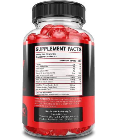 Dorado Nutrition Keto ACV Gummies & Sea Moss Gummies - 90 Count | Weight Loss Support - Buy Online on GoSupps.com