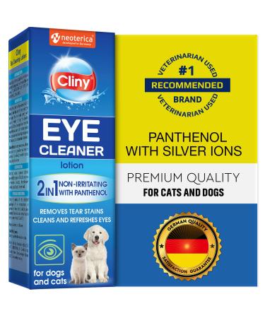 Pet Eye Wash Drops Help Prevent Pink Eye, Allergies Symptoms, Infections, Runny, Dry Eyes, Tear Stains & Conjunctivitis - Treatment Helps with Abrasions, Irritations - Dirt Crust & Discharge Remover