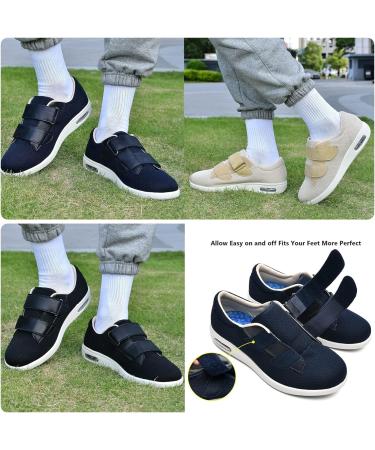 Diabetic Shoes for Women Men - Wide Fit Adjustable Edema Comfy Walking Shoes - Orthopedic Slip-on Shoes 6.5 E - Buy Online on GoSupps.com