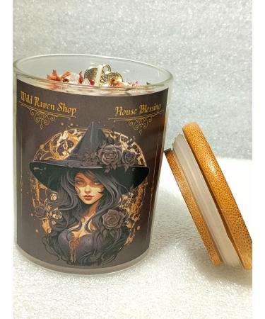 Intention Candle. House blessing candle. Soy candle. Aromatherapy. Reiki infused. with herbs and crystals. Meditation. Ritual. Spiritual. Chakra. White