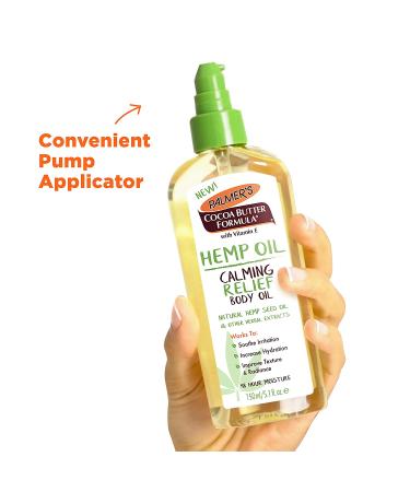 Palmer's Cocoa Butter Hemp Oil Calming Relief Body Oil - 5.1 oz | Moisturize & Soothe Skin - Buy Online on GoSupps.com