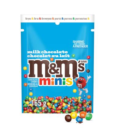 M&M'S Mini Milk Chocolate Candies Sharing Bag 165g Minis Milk 165g