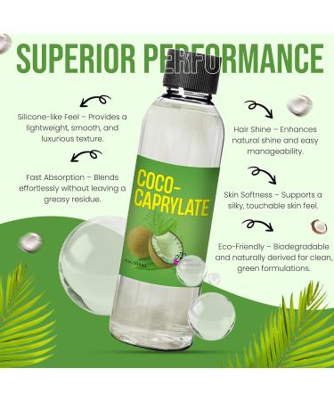 Coco Caprylate Oil for Cosmetics (4 Oz / 118 mL) Coco-Caprylate Plant-Based Emollient for Cosmetics Serums and Conditioners Natural Silicone Alternative for Skin and Hair Care Formulations - Buy Online on GoSupps.com