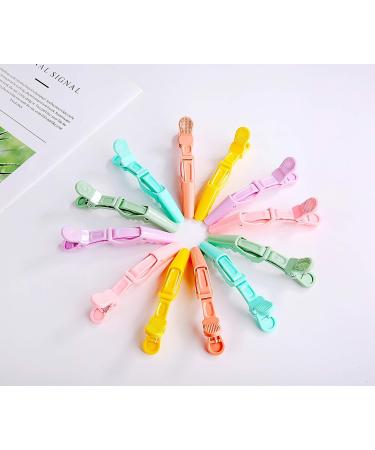 Professional Hair Styling Clips 12pcs - Wide Teeth, Double-Hinged Design, Alligator Sectioning Clips for Salon Quality Hair Styling (Colorful) - Buy Online on GoSupps.com