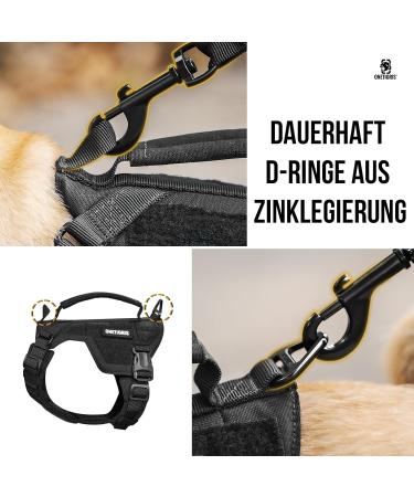 Oneigris Dog Harness & Leash Set | Mini Trooper Puppy Dishes for Extra Small to Medium Dogs - Black XS - Buy Online on GoSupps.com