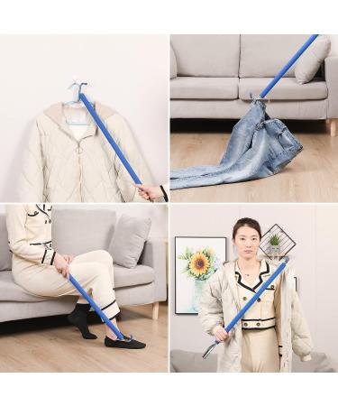 Long Handle Metal Shoe Horn for Seniors | Adjustable Dressing Stick for Elderly | Extended Aid Tool for Shoes, Socks, Shirts, Pants - Buy Online on GoSupps.com