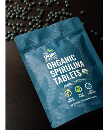 On Target Living Organic Spirulina Tablets | USDA Organic | 1000 Tablets | Energy Enhancing | Lowers Inflammation | Premium Protien Source | Vegan | Athletic Performance | - Buy Online on GoSupps.com